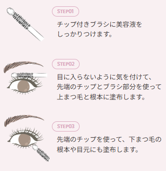フィービーまつ毛美容液の使用方法